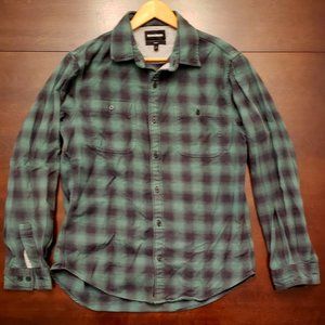 Bonobos Men's Long-Sleeved Flannel Button-Up Shirt - Green/Black - Medium